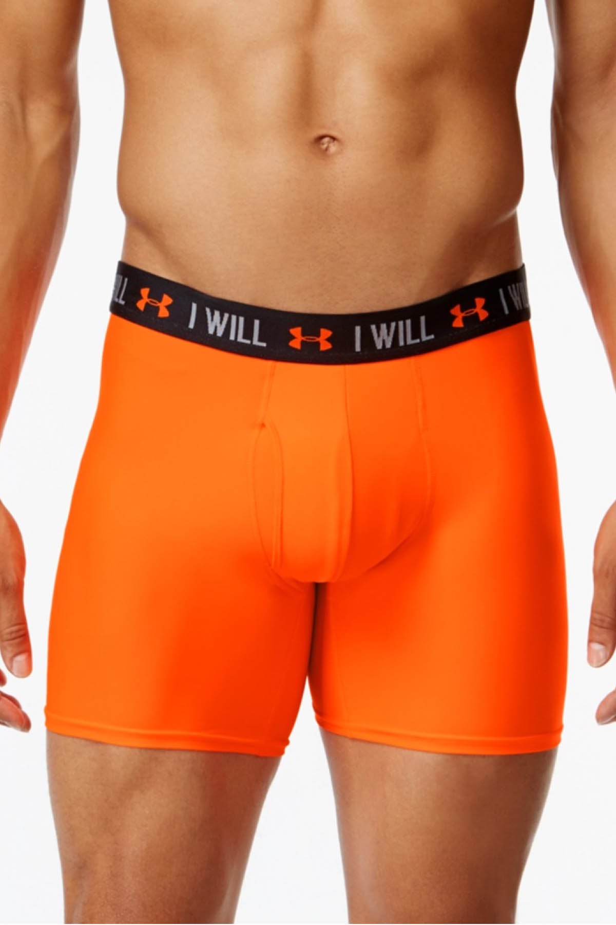 Under Armour Neon Orange Original Fitted Performance Boxer Brief