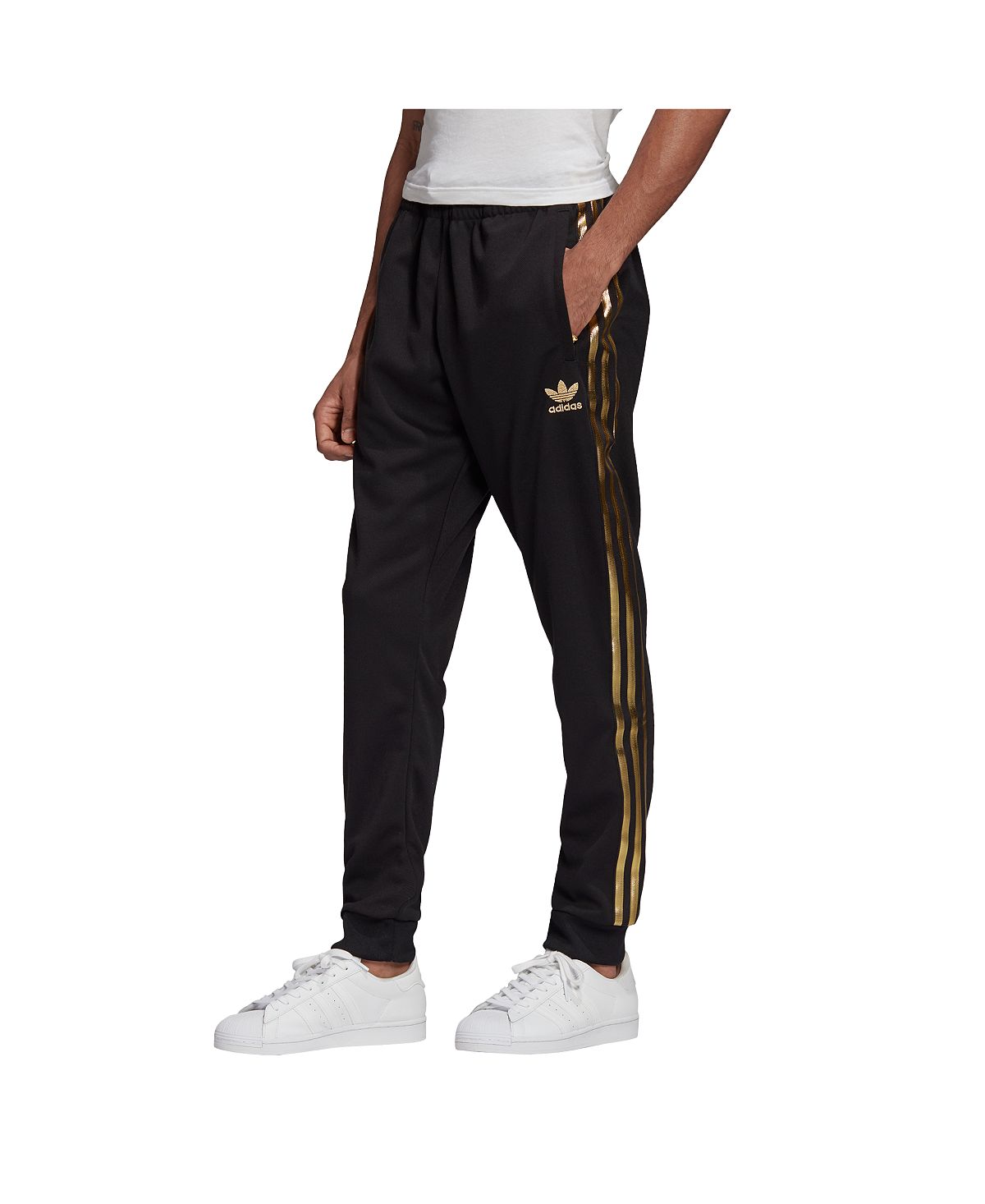 Adidas Originals Superstar Track Pants Black/Gold – CheapUndies