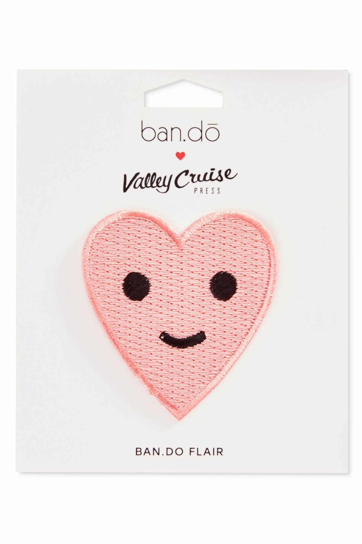 Ban.do Happy Heart Iron-on Patch 2″ Wide 