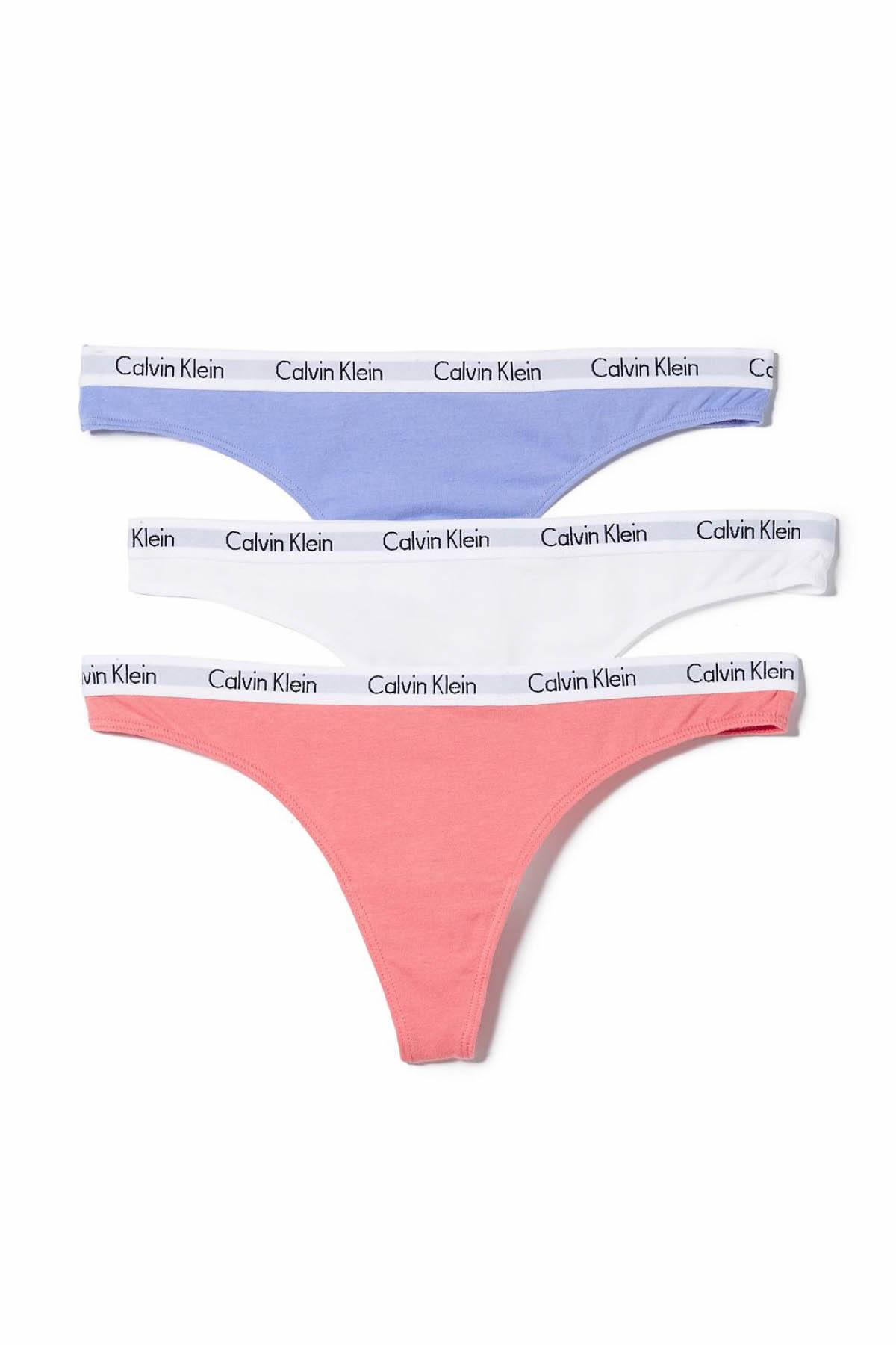 Calvin Klein Ephemeral White Sensation Carousel Thong 3 Pack Cheapundies