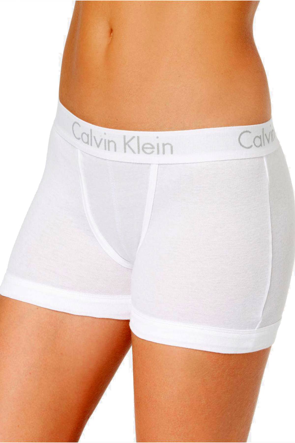 Calvin Klein Underwear White Cotton Boy Shorts Calvin Klein Underwear