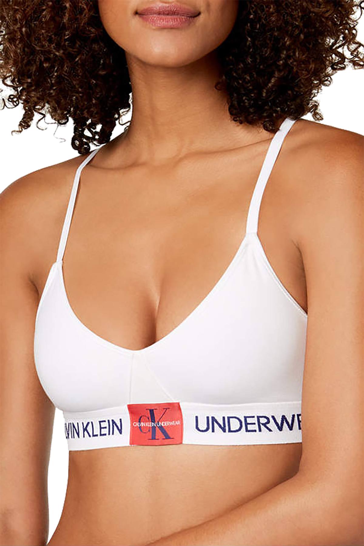 Calvin Klein Women's Unlined Triangle Bras, Black, Large price in