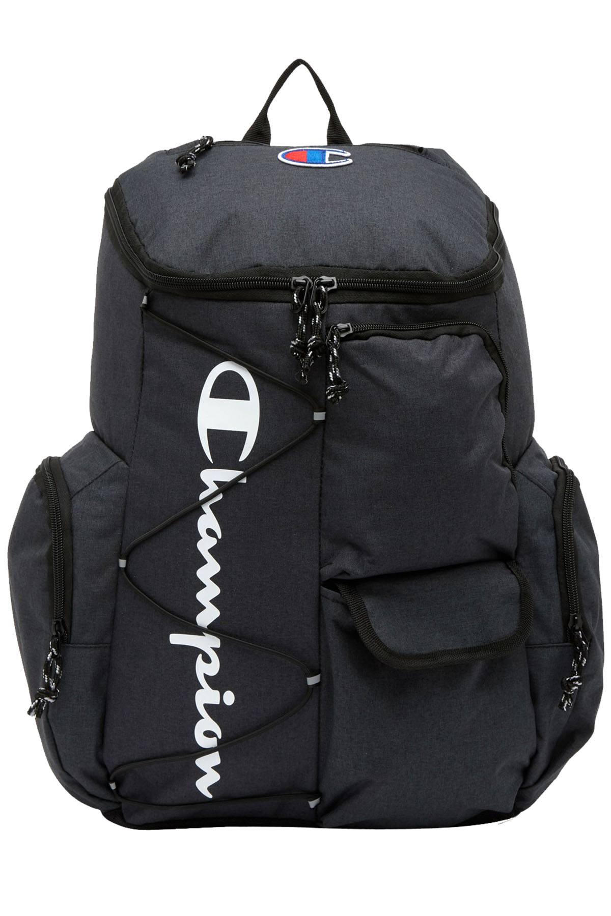 Champion top load outlet logo black backpack