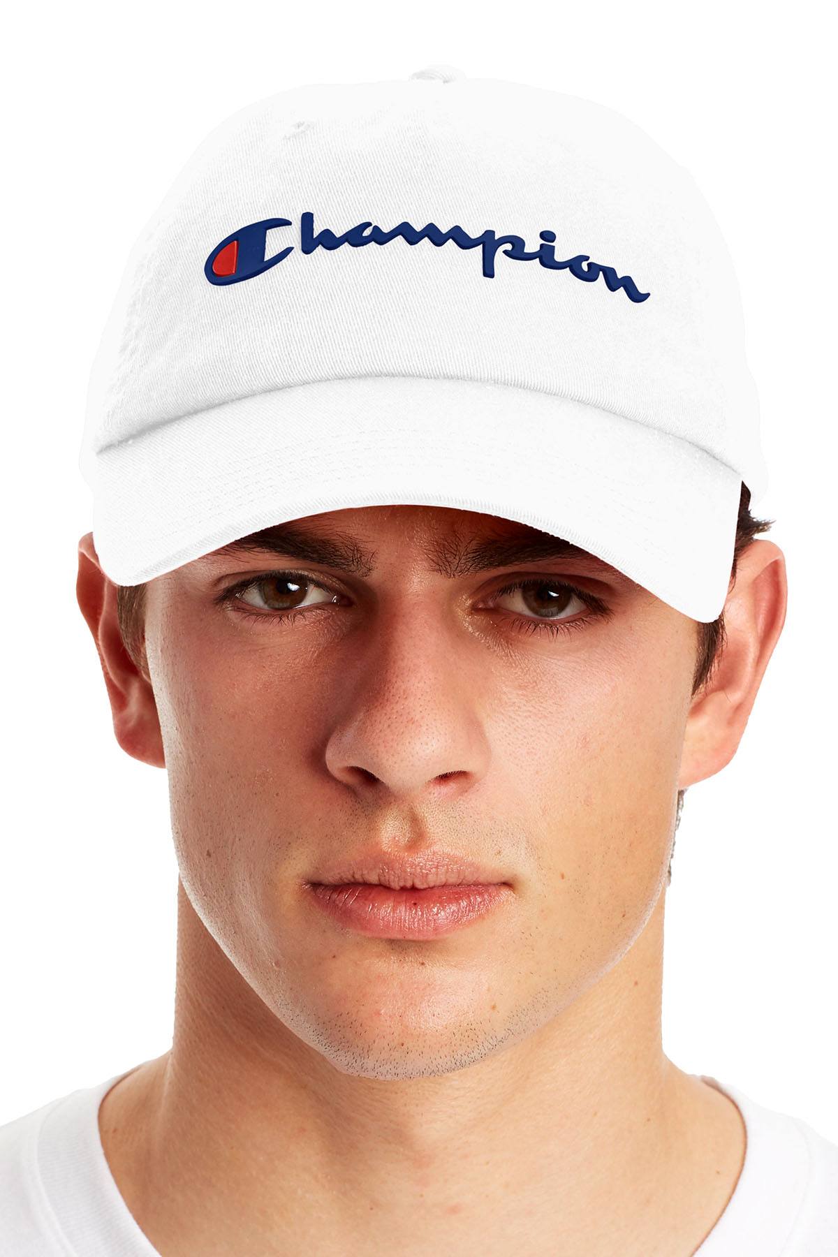 Extreem belangrijk variabel Mislukking Champion White/Navy Script Logo Ameritage Dad Hat – CheapUndies