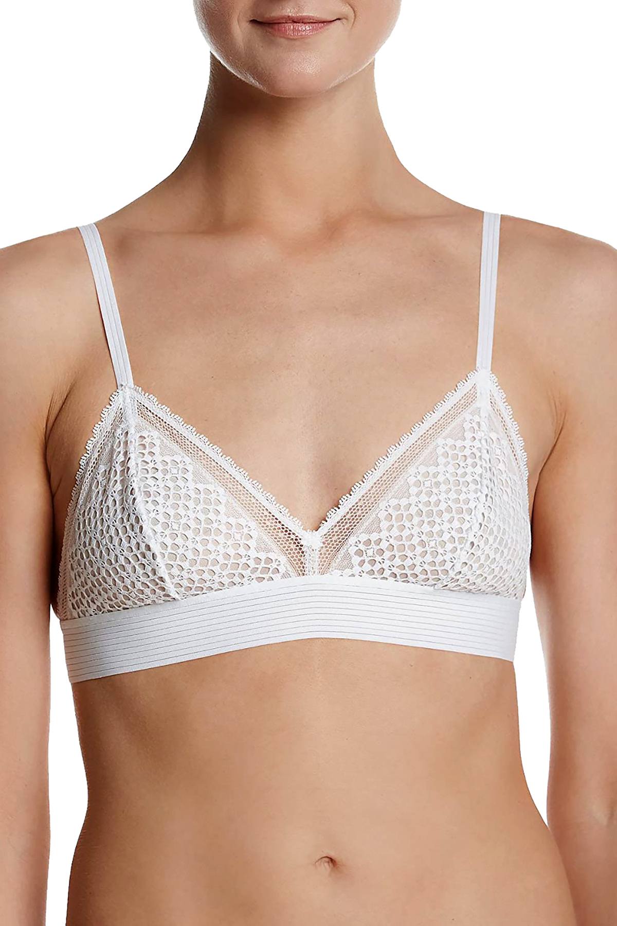 Sheer mesh triangle bra, DKNY