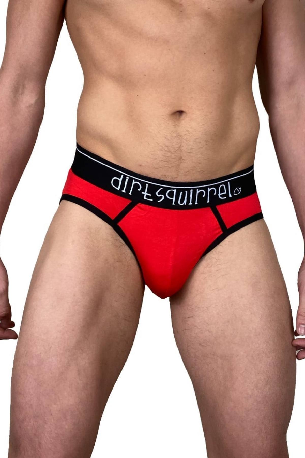 Dirt Squirrel Cherry Red Brief CheapUndies