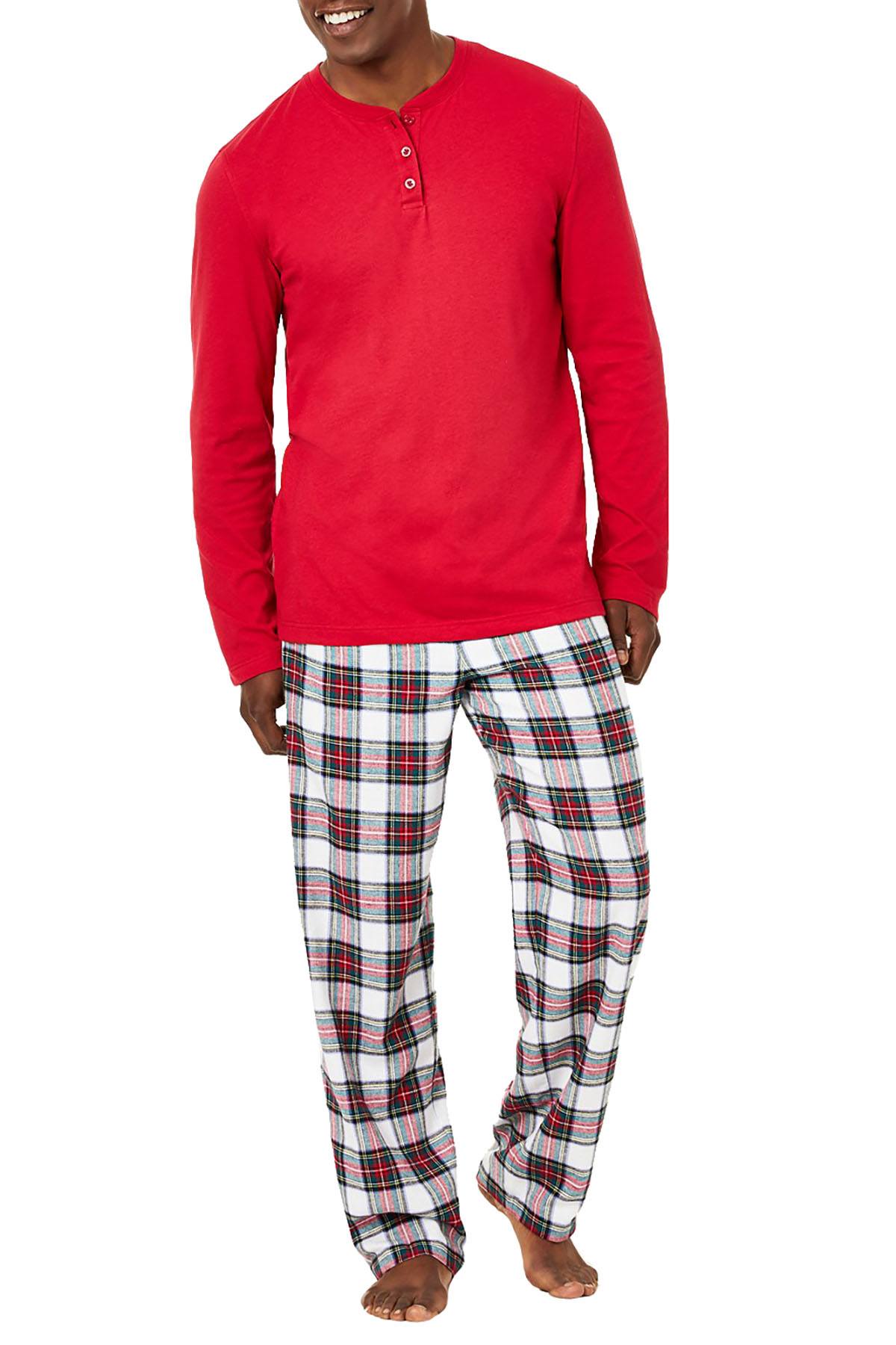 Family Pajamas Matching Men's Stewart Cotton Plaid Pajamas Set