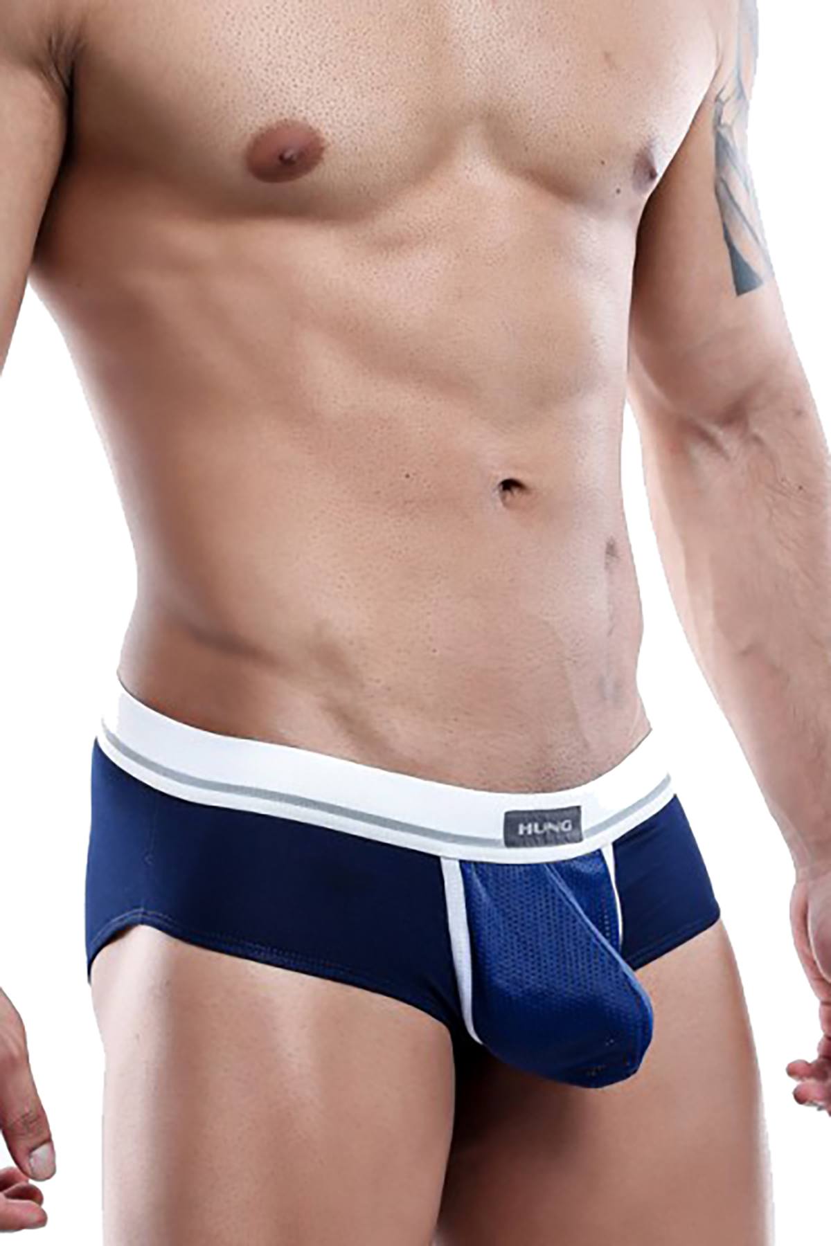 CheapUndies Navy Classic Mesh Brief