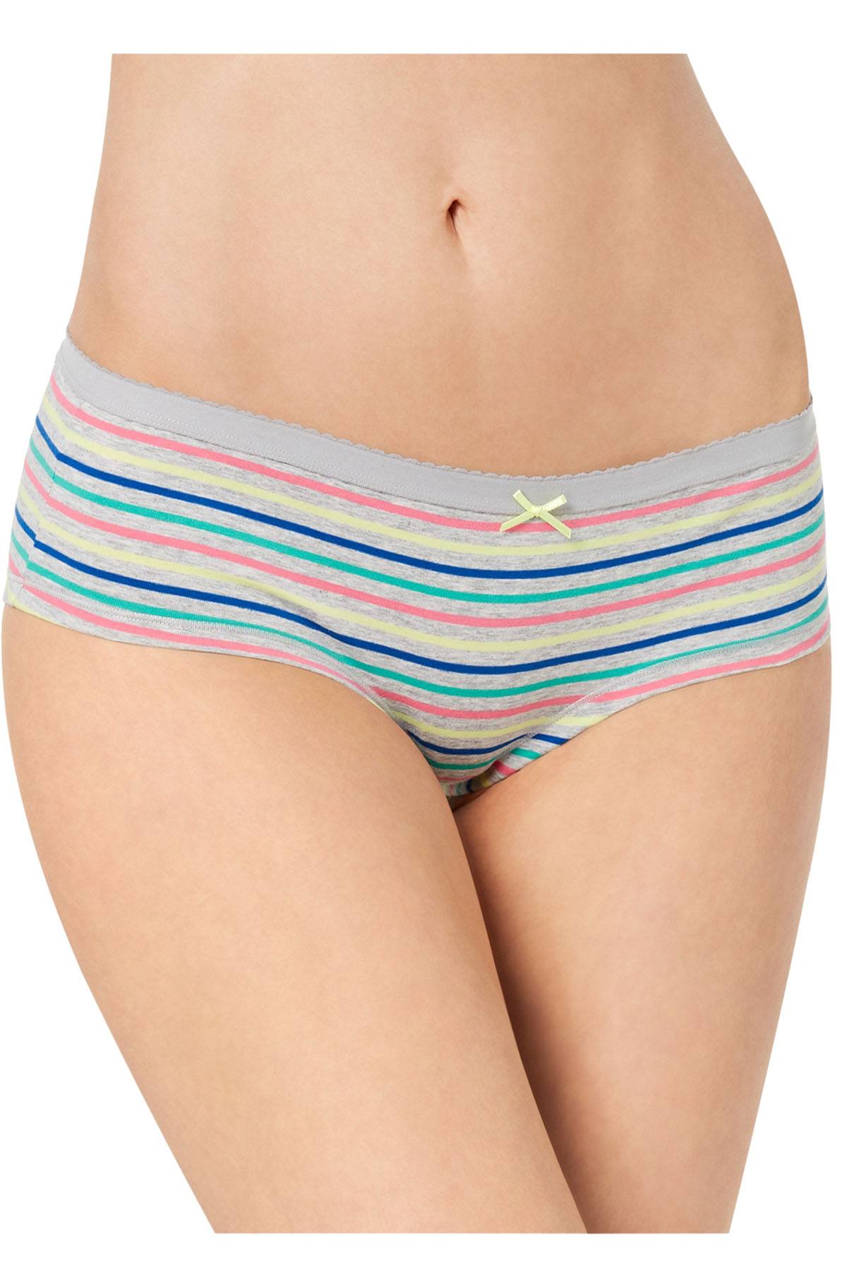 New Jenni by Jennifer Moore Hipster Underwear,(Navy/Grey Stripe, XXL