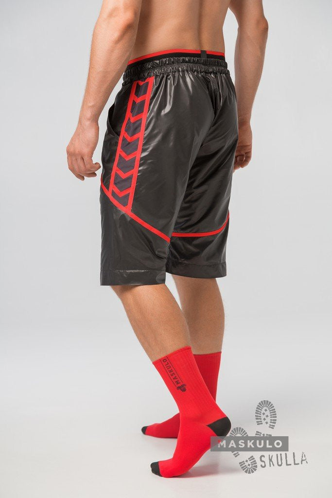 Maskulo full XL 下着・アンダーウェア thigh Shorts RED Pads