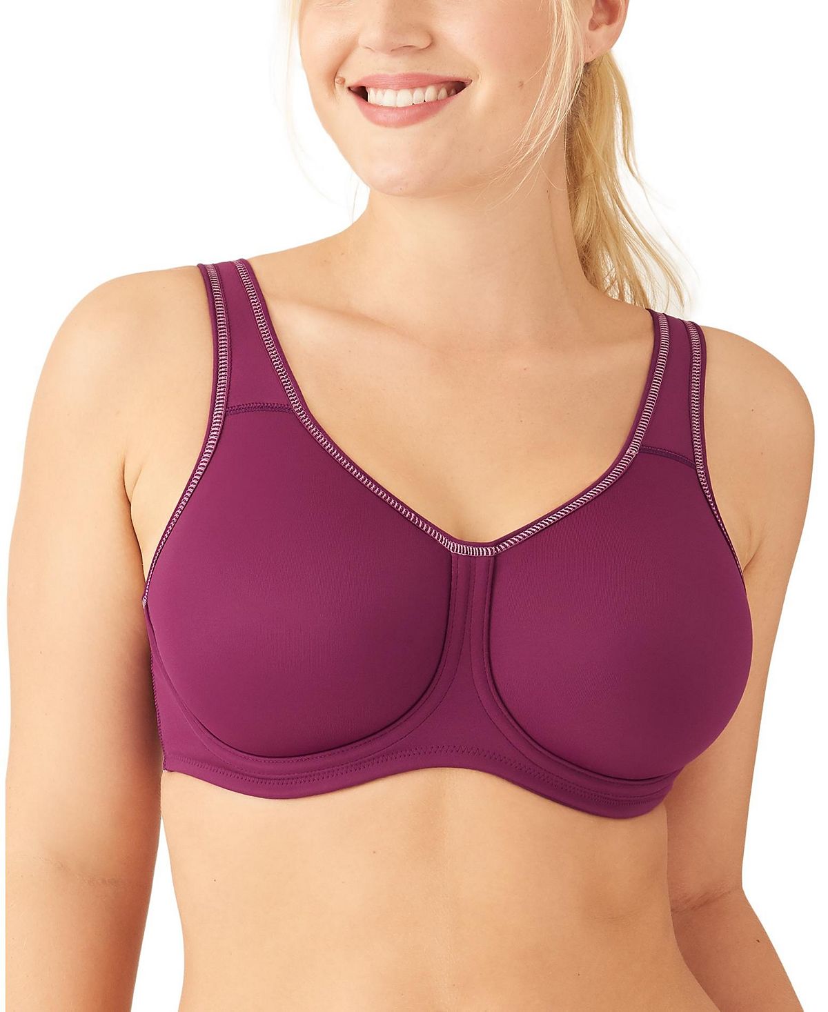 Wacoal Sport High-impact Underwire Bra 855170 Up To H Cup Purple Potio –  CheapUndies