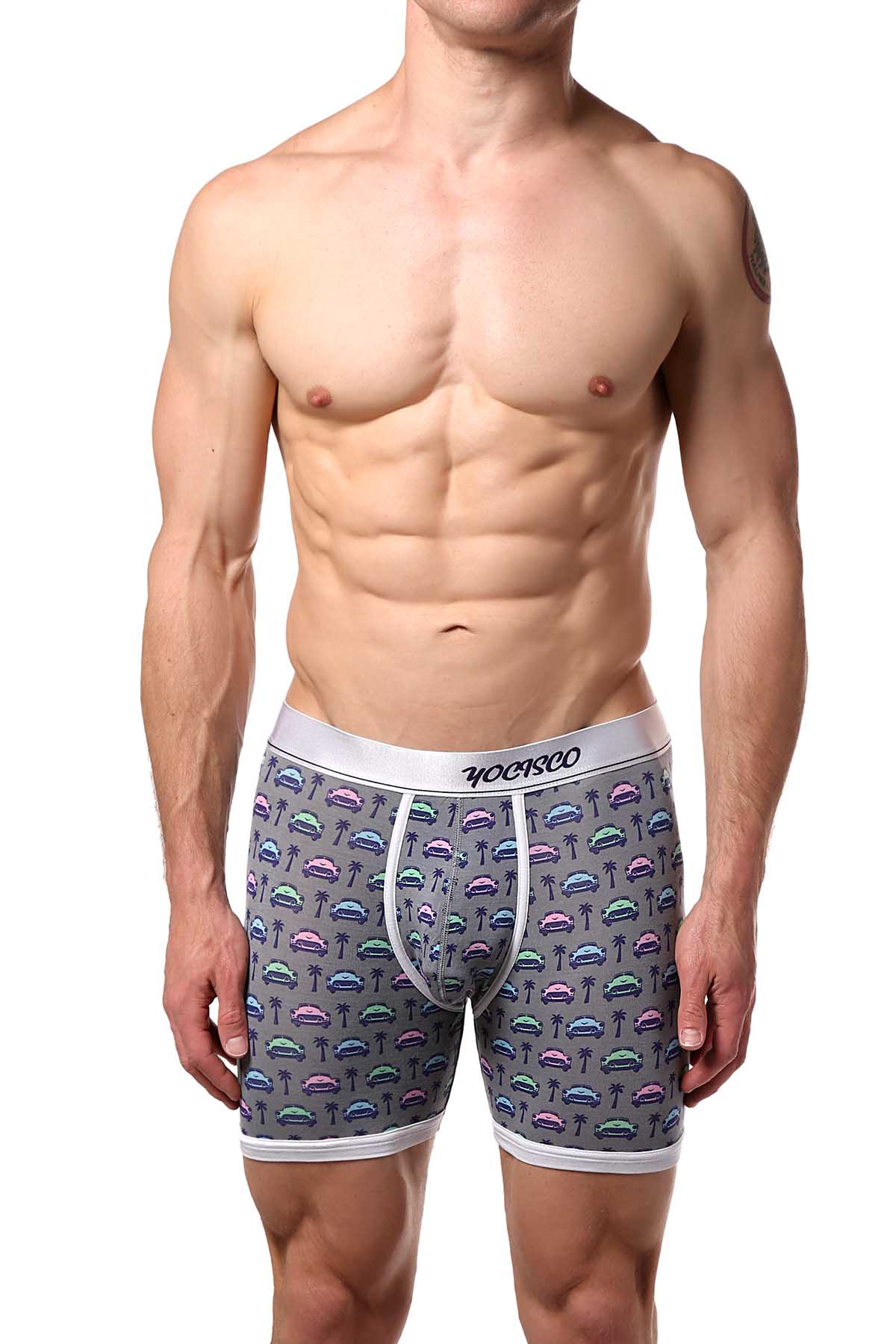 YOCISCO Grey La Havana Bamboo Boxer Brief CheapUndies