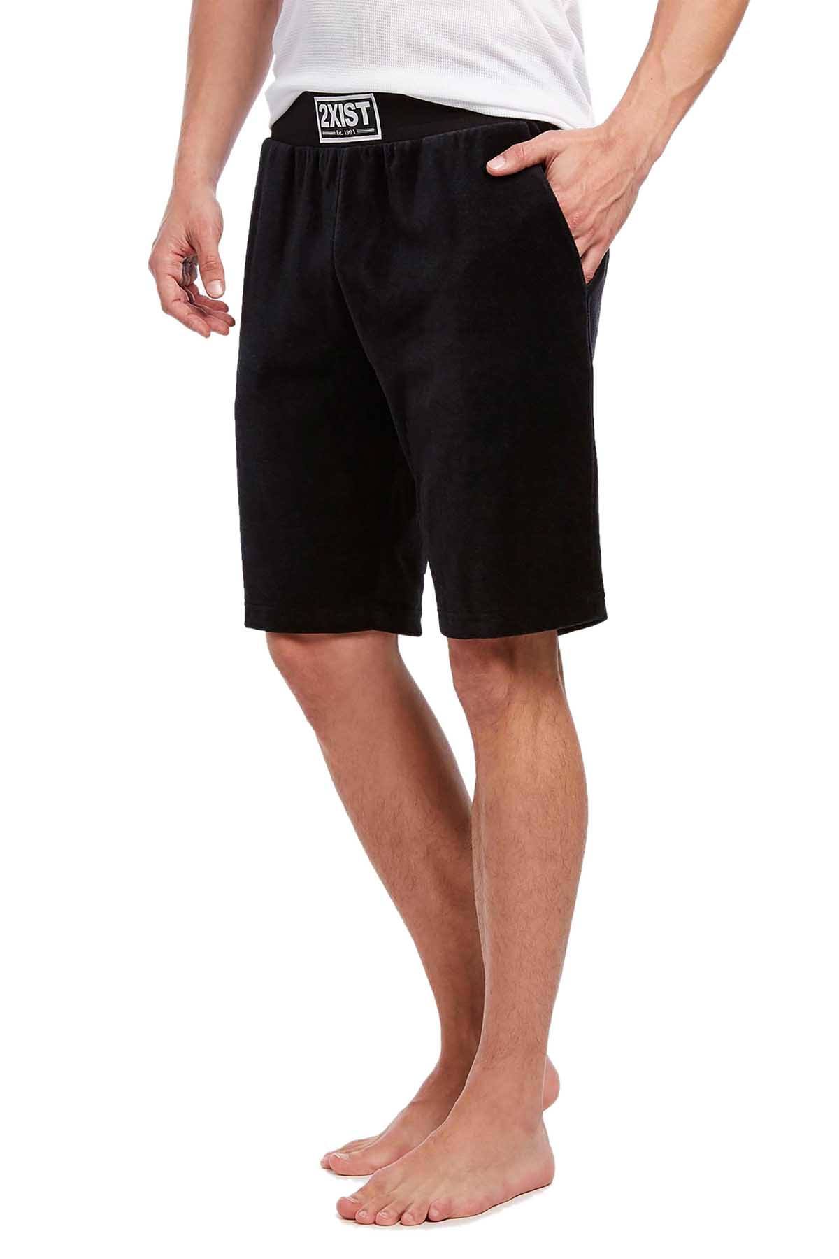 2(X)IST Black Velour Lounge Short