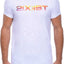 2(X)IST White/Orange-Horizon Printed Slub Crew Neck Tee