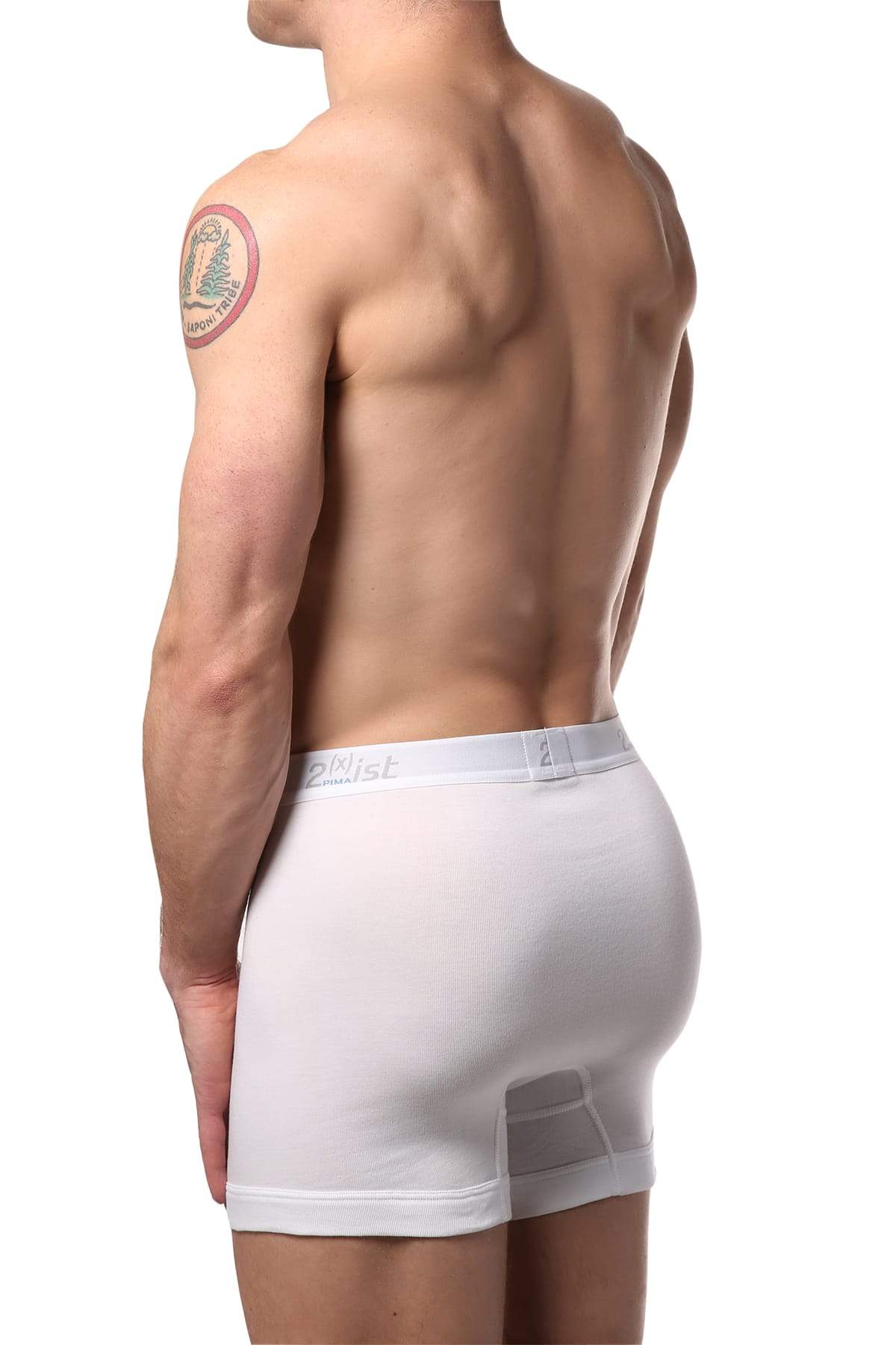 2(X)IST White Pima-Cotton Boxer Brief