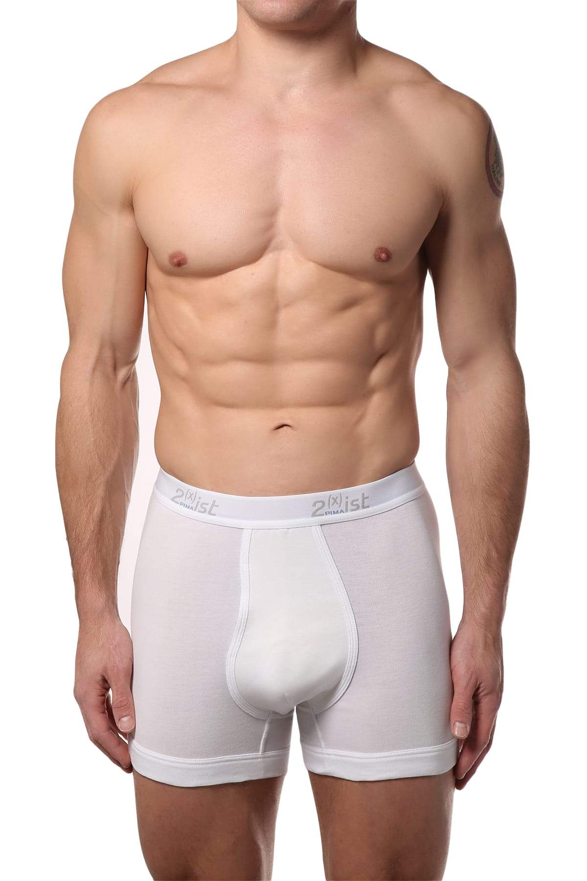 2(X)IST White Pima-Cotton Boxer Brief