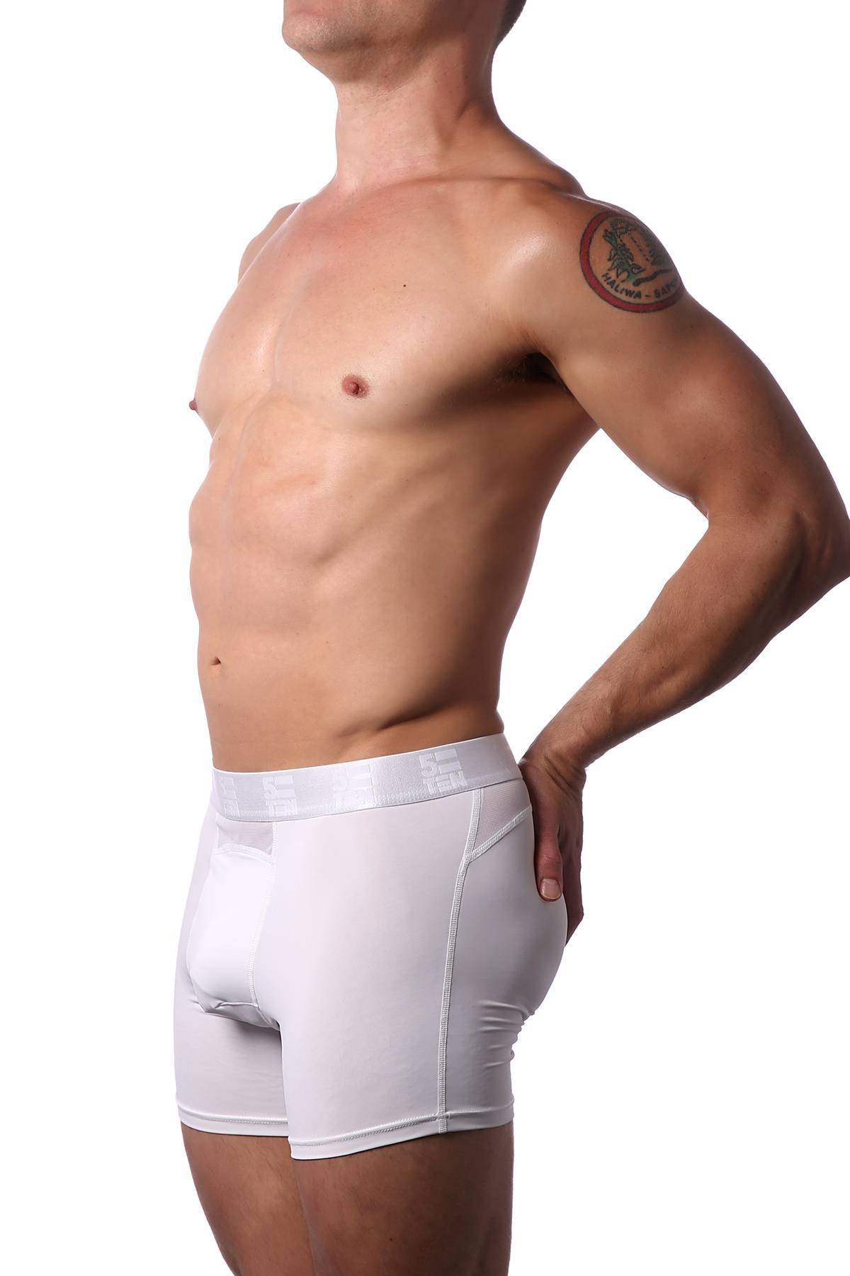 5=Ten White Athletic Trunk