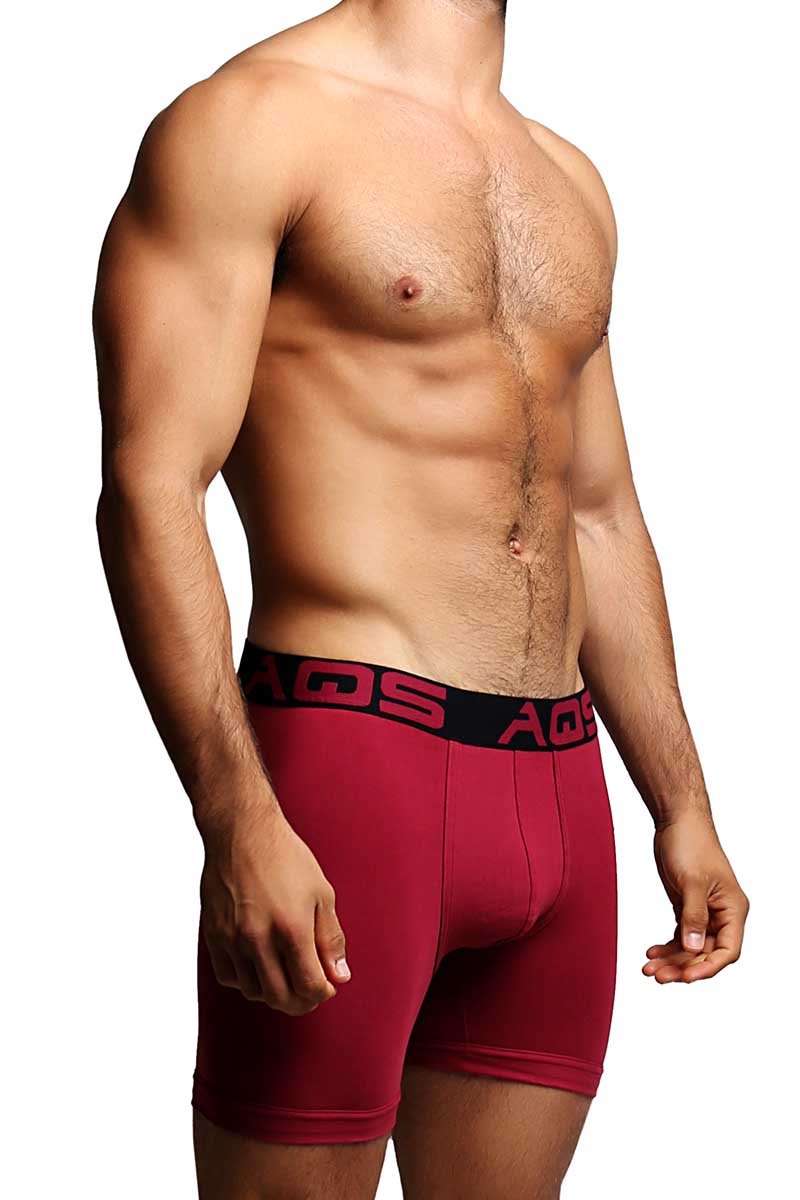 AQS Black/Burgundy/Grey Boxer Brief 3-Pack