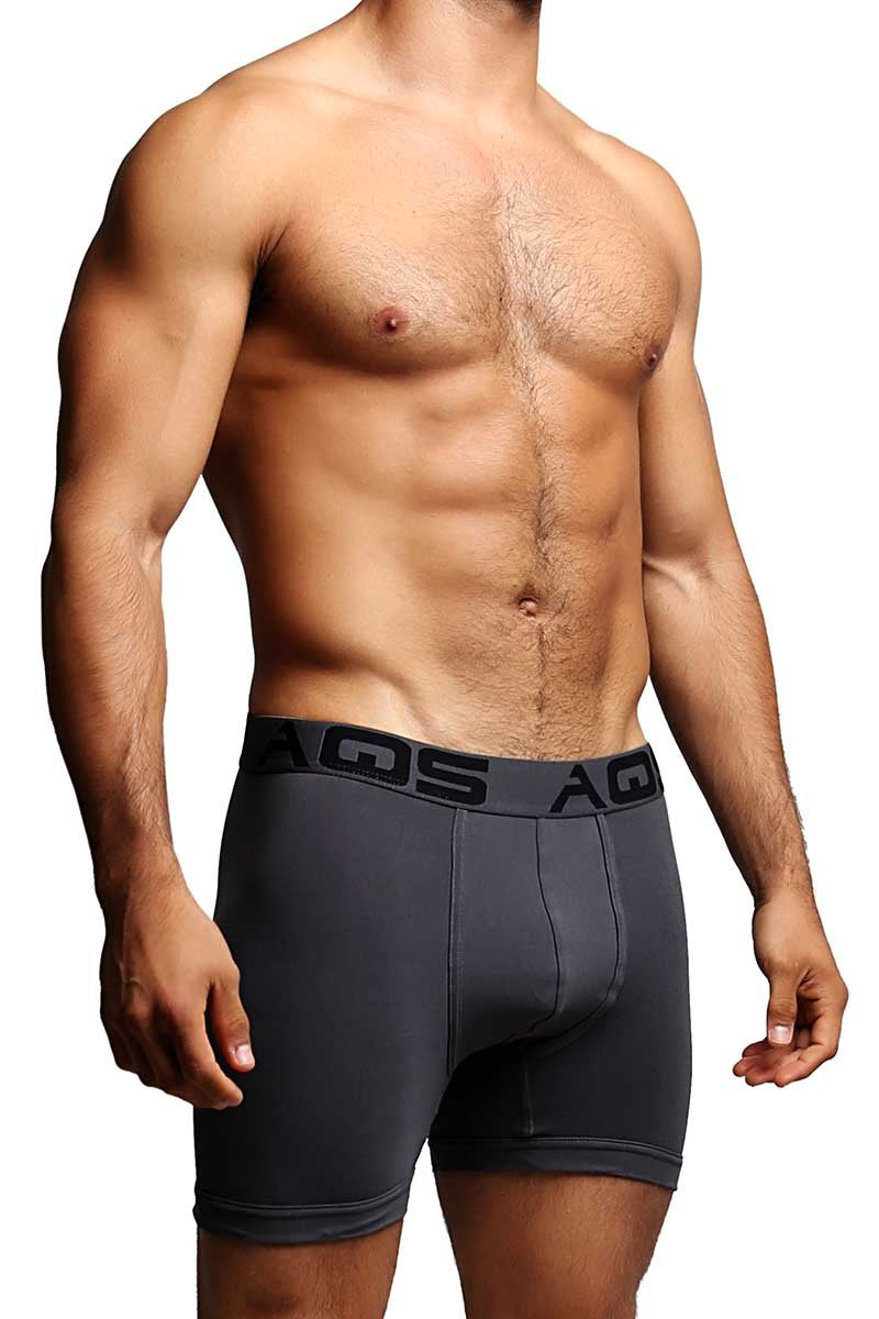 AQS Black/Burgundy/Grey Boxer Brief 3-Pack