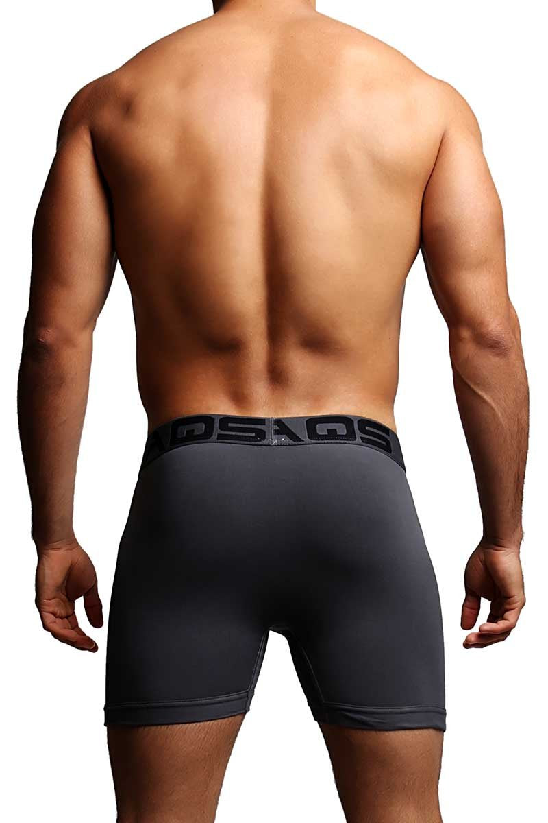 AQS Black/Burgundy/Grey Boxer Brief 3-Pack