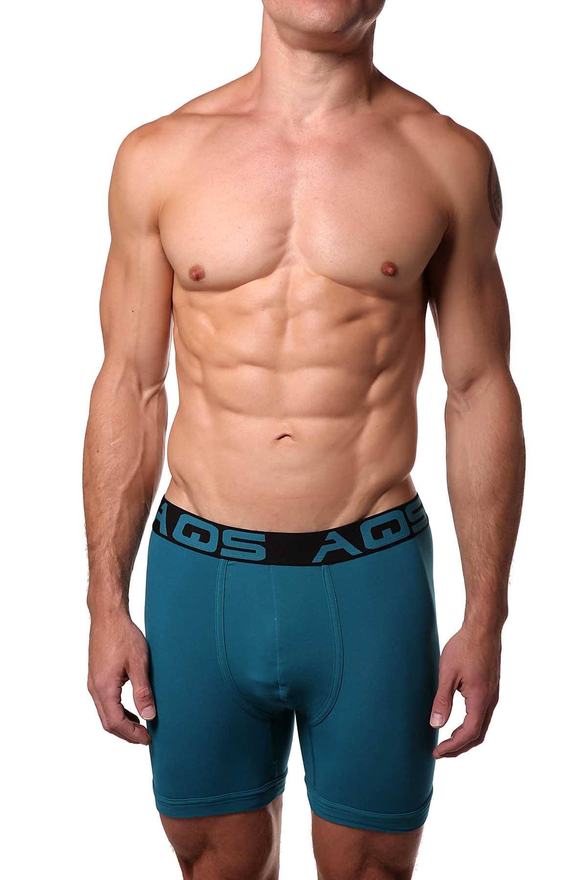 AQS Black/Teal/Grey Boxer Brief 3-Pack