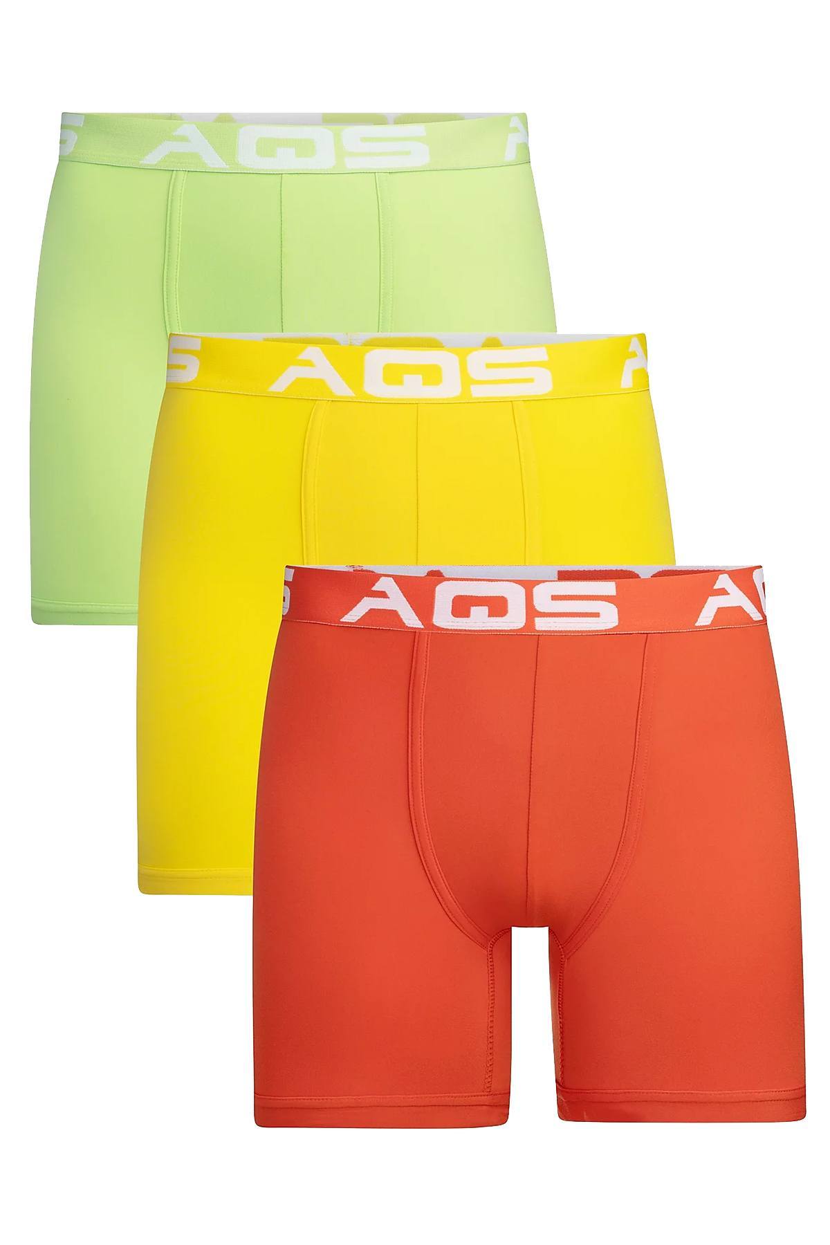 AQS Orange/Yellow/Lime Boxer Brief 3-Pack