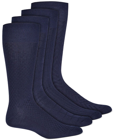 Alfani 4-pk. Textured Socks Navy