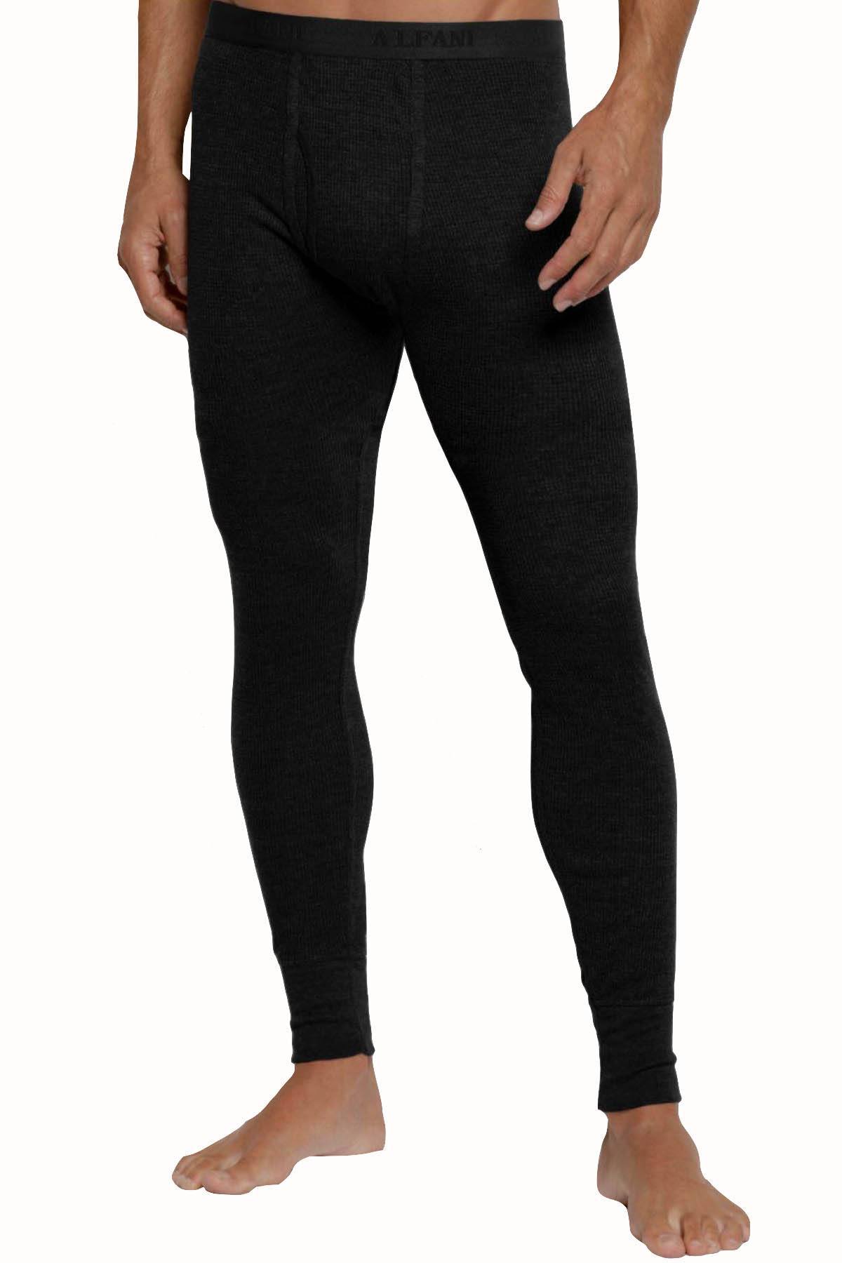 Alfani Black Thermal Knit Waffle Pant