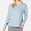 Alfani Brushed Hacci Knit Pajama Top in Azure Mist Heather