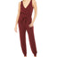 Alfani Wo 1-pc. Pajama Jumpsuit Dried Berry