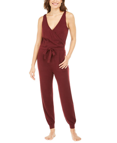 Alfani Wo 1-pc. Pajama Jumpsuit Dried Berry