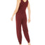 Alfani Wo 1-pc. Pajama Jumpsuit Dried Berry