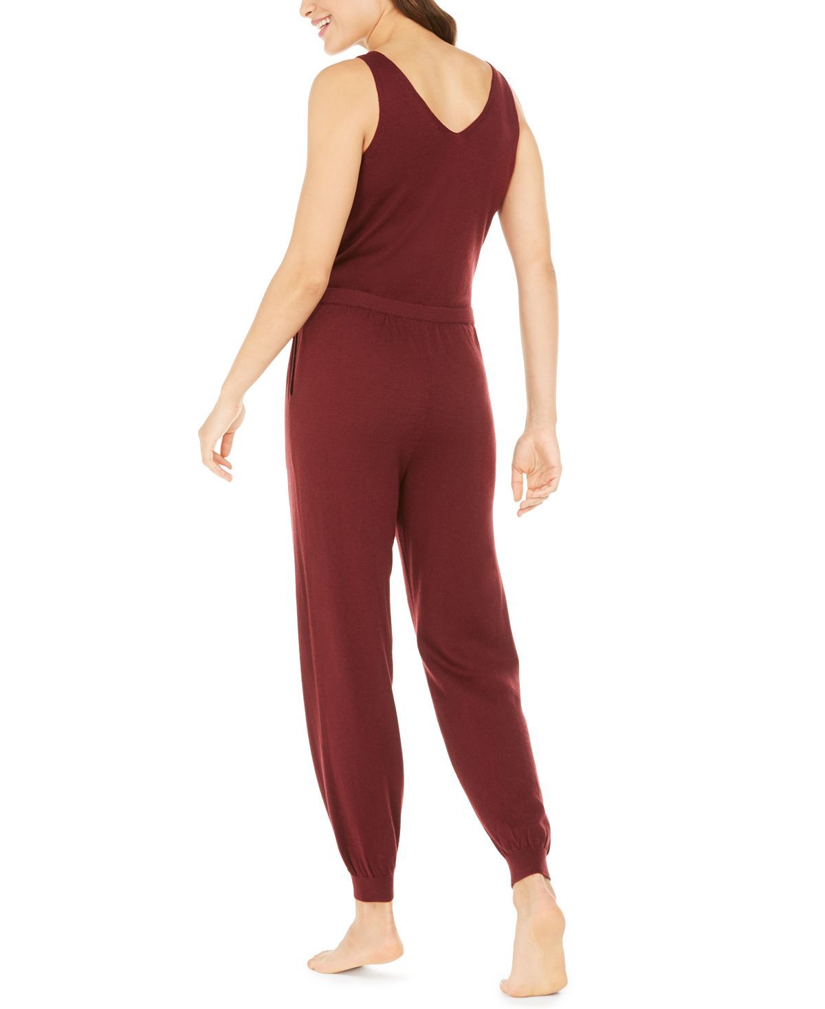 Alfani Wo 1-pc. Pajama Jumpsuit Dried Berry