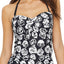 Anne Cole 'Coming Up Roses' Twisted/Shirred Tankini Top in Black/White