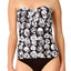 Anne Cole 'Coming Up Roses' Twisted/Shirred Tankini Top in Black/White