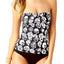 Anne Cole 'Coming Up Roses' Twisted/Shirred Tankini Top in Black/White