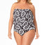 Anne Cole Plus Riviera Paisley Blouson Strapless One-piece Swimsuit Riviera Paisley