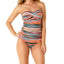 Anne Cole Sand Stripe Printed Twist-front One-piece Swimsuit Sand Stripe