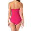 Anne Cole Twist-front Ruched One-piece Swimsuit Berry