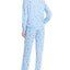 Aqua Star Print Pajama Set Light Blue