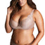 Ashley Graham PLUS Cappucino CrissCross Keyhole Lace Thong