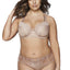 Ashley Graham PLUS Cappucino Microfiber and Lace HighCut Brief