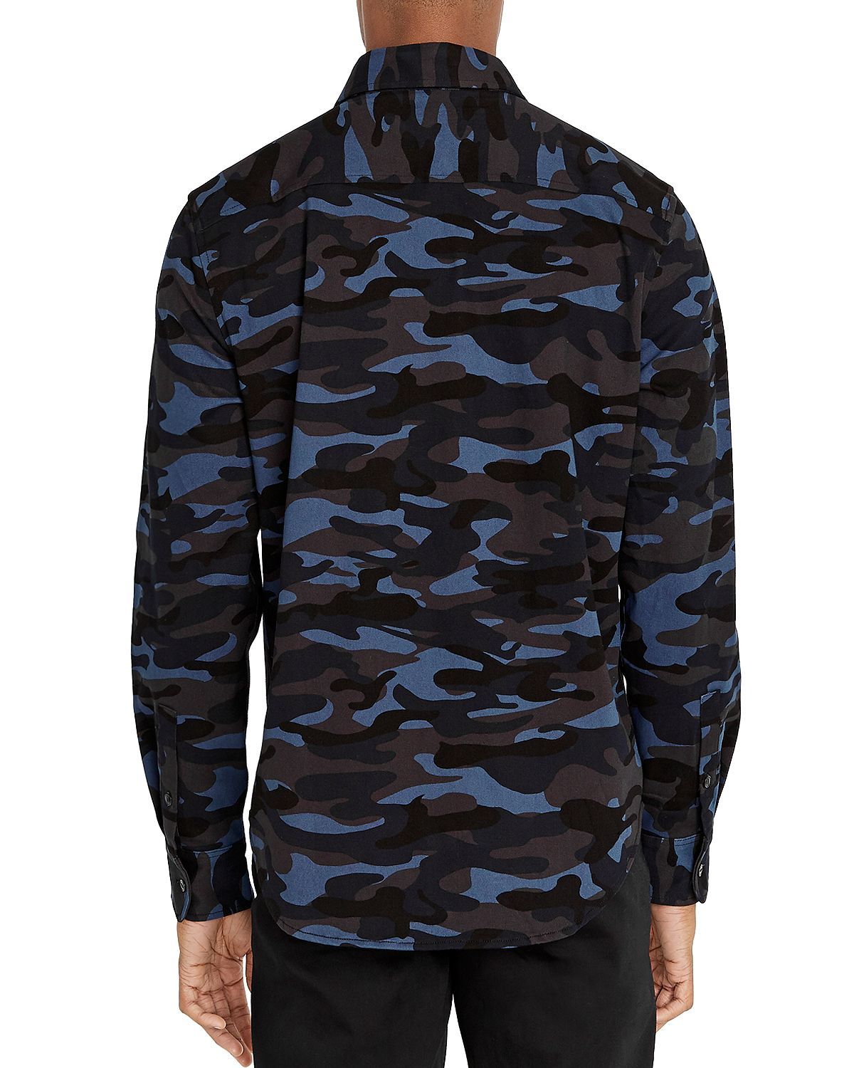 Avirex Camo Slim Fit Shirt Navy Camo