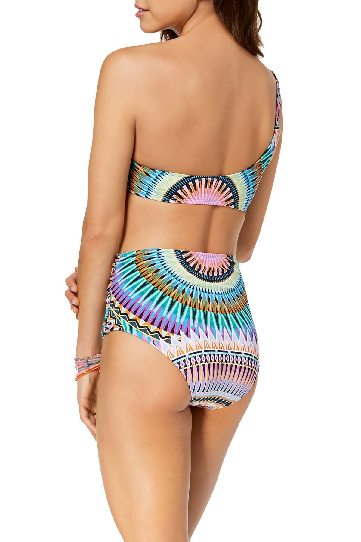 BAR III Sunburst One Shoulder Bikini Top in Multicolor