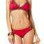 BECCA by Rebecca Virtue Medina Crochet Trim Halter Bikini Top in Raspberry