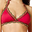 BECCA by Rebecca Virtue Medina Crochet Trim Halter Bikini Top in Raspberry