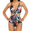 Bar Iii Printed One-piece Monokini Swimsuit Paradise Palm