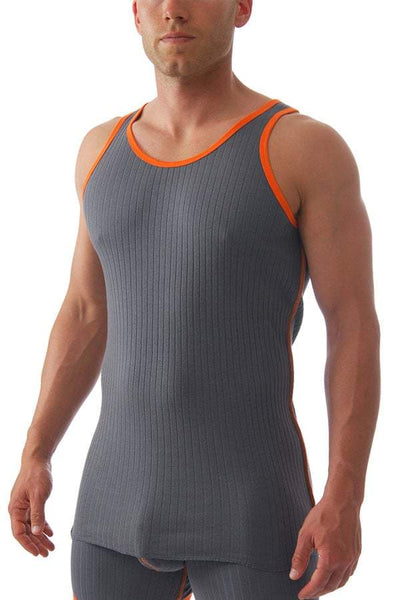 Baskit Charcoal Grey Ribbed Tank Top