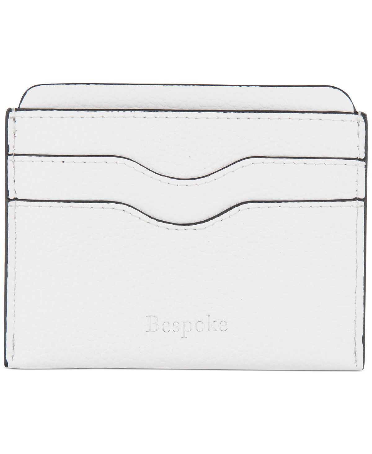 Bespoke Pebble Leather Card Case White