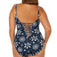 Bleu By Rod Beattie Plus Take A Dip Printed Strappy One-piece Swimsuit Navy Multi